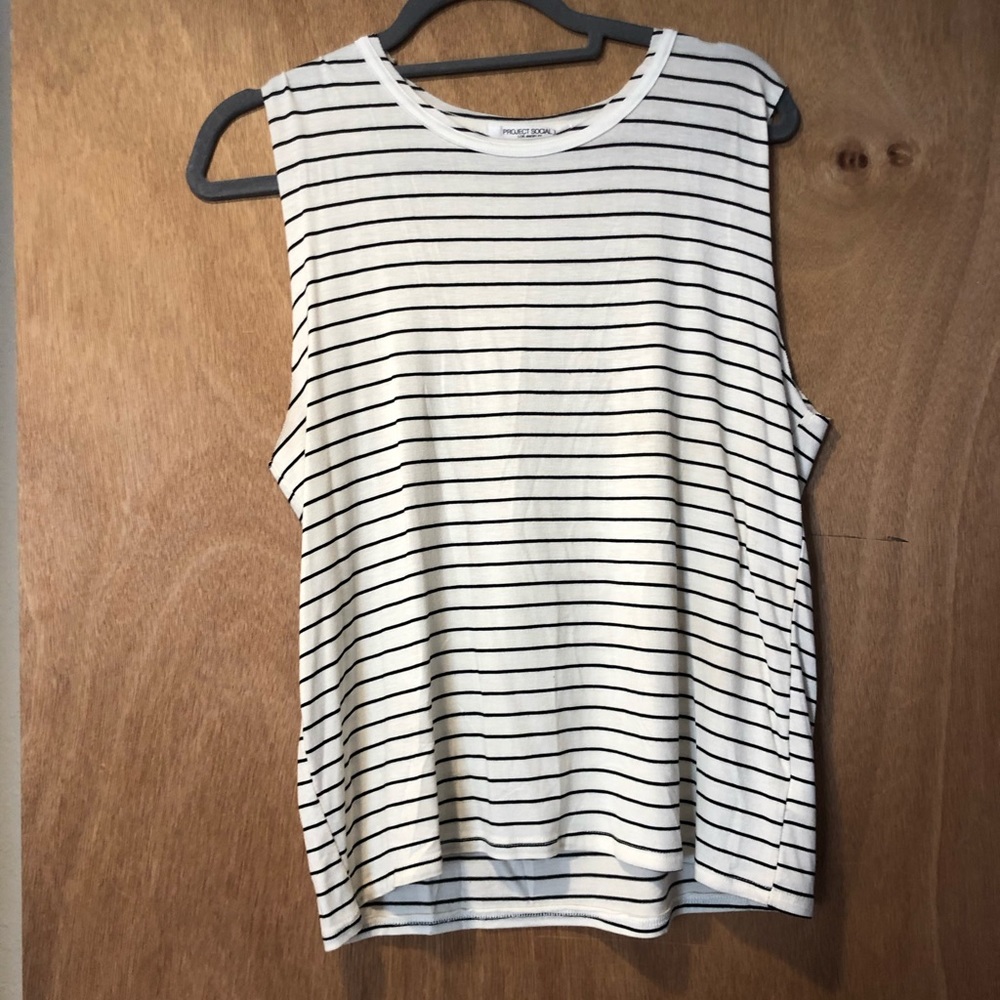 Project Social T striped top